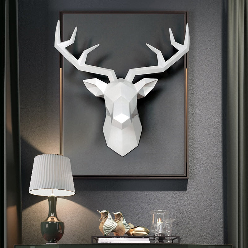 Deer Head Sculpture Wall Decor