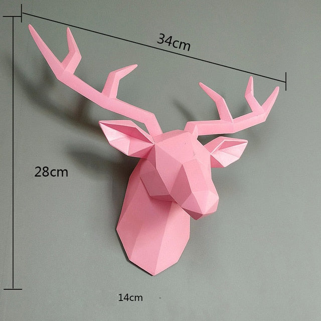Deer Head Sculpture Wall Decor