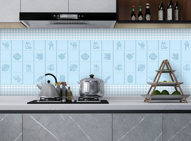 Kitchen Cabinet Foil Marble Wallpaper