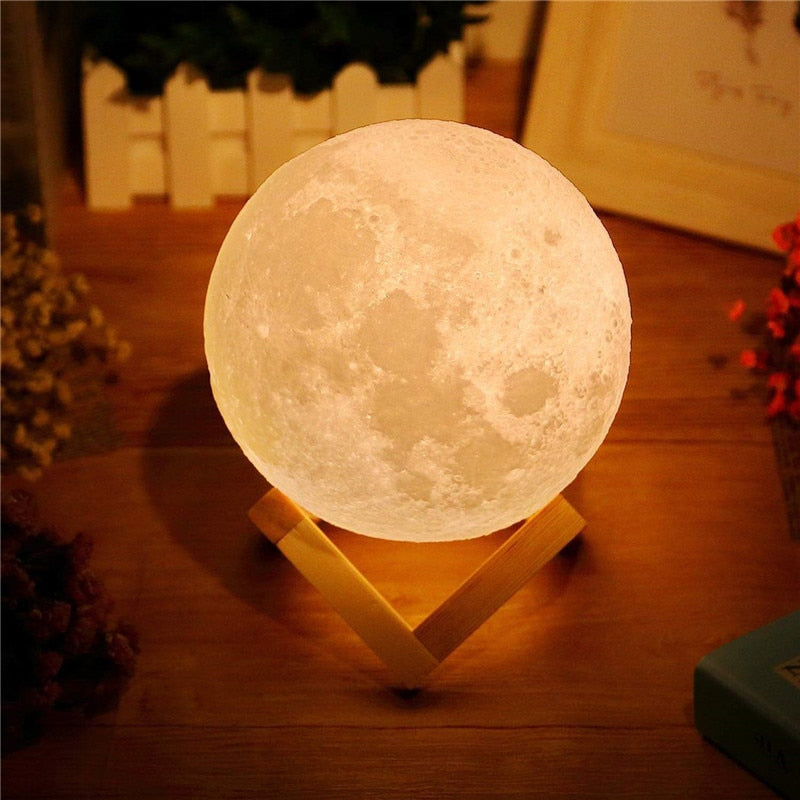 Rechargeable LED Moon Lamp