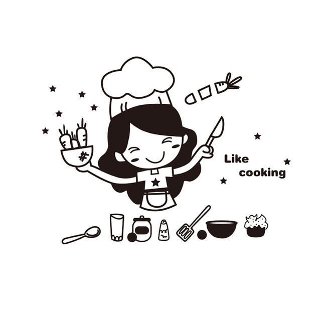 Cute Cook Kitchen Wallpaper