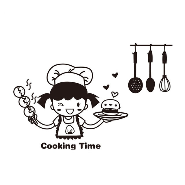 Cute Cook Kitchen Wallpaper