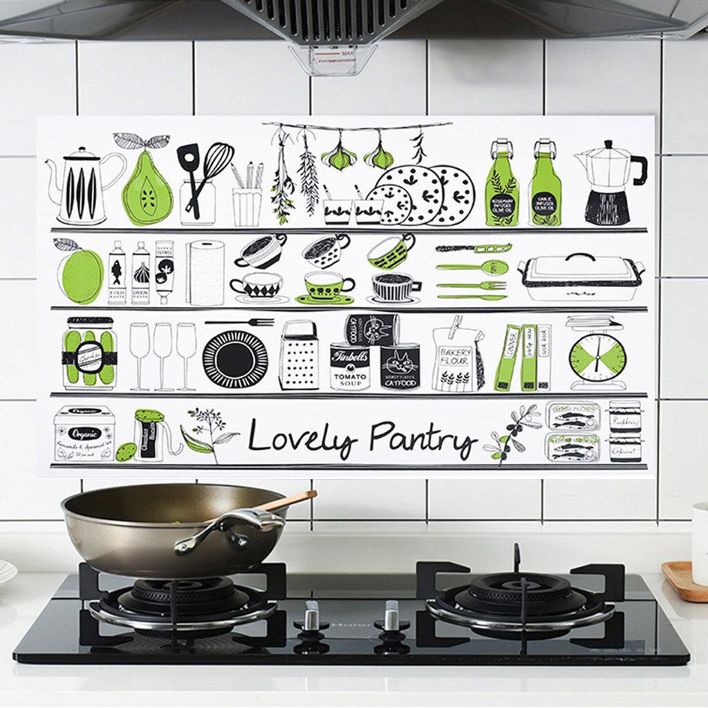 Aluminum Foil Kitchen Cupboard Sticker