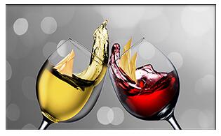 Red Wine Glass Canvas Dining Room Painting